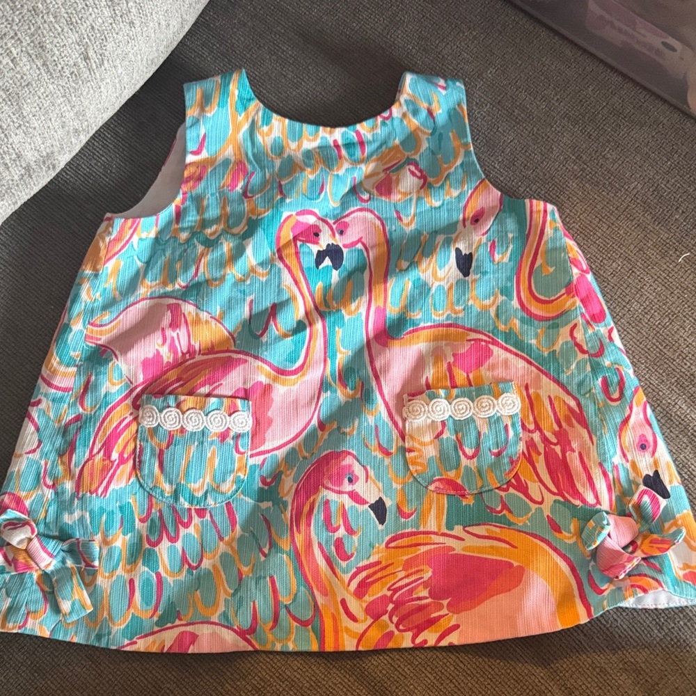 Lilly Pulitzer Flamingo Print Kids Dress